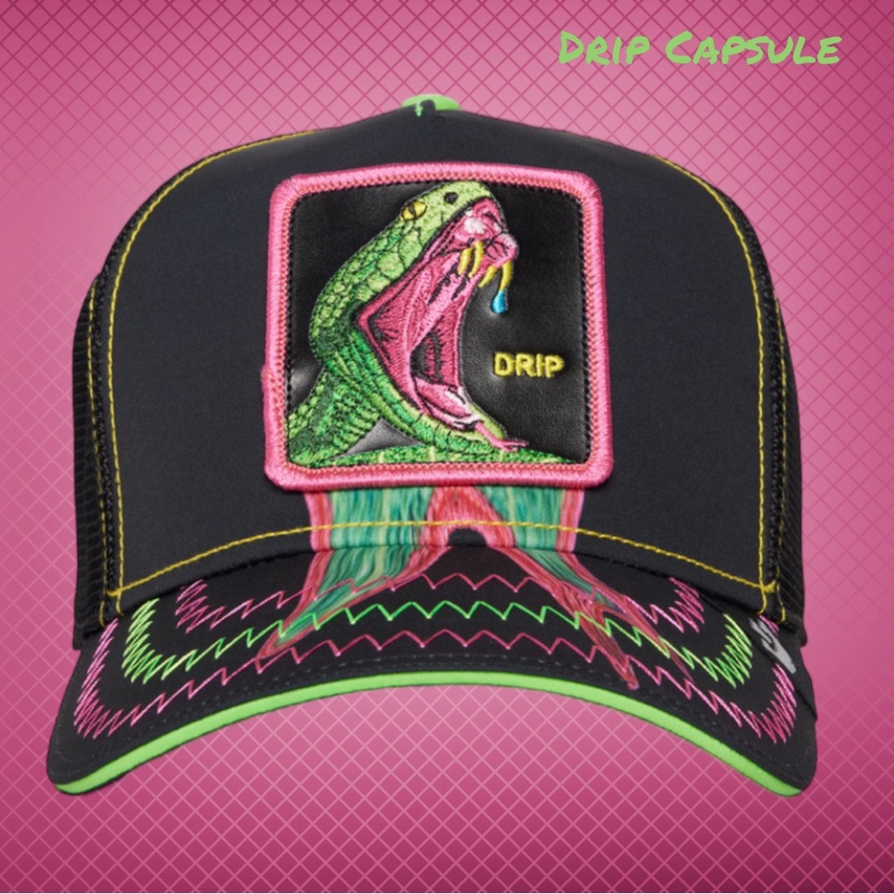 Goorin Bros The Farm Animal Trucker DRIP CAPSULE Driipp Snake Fangs Multicolor